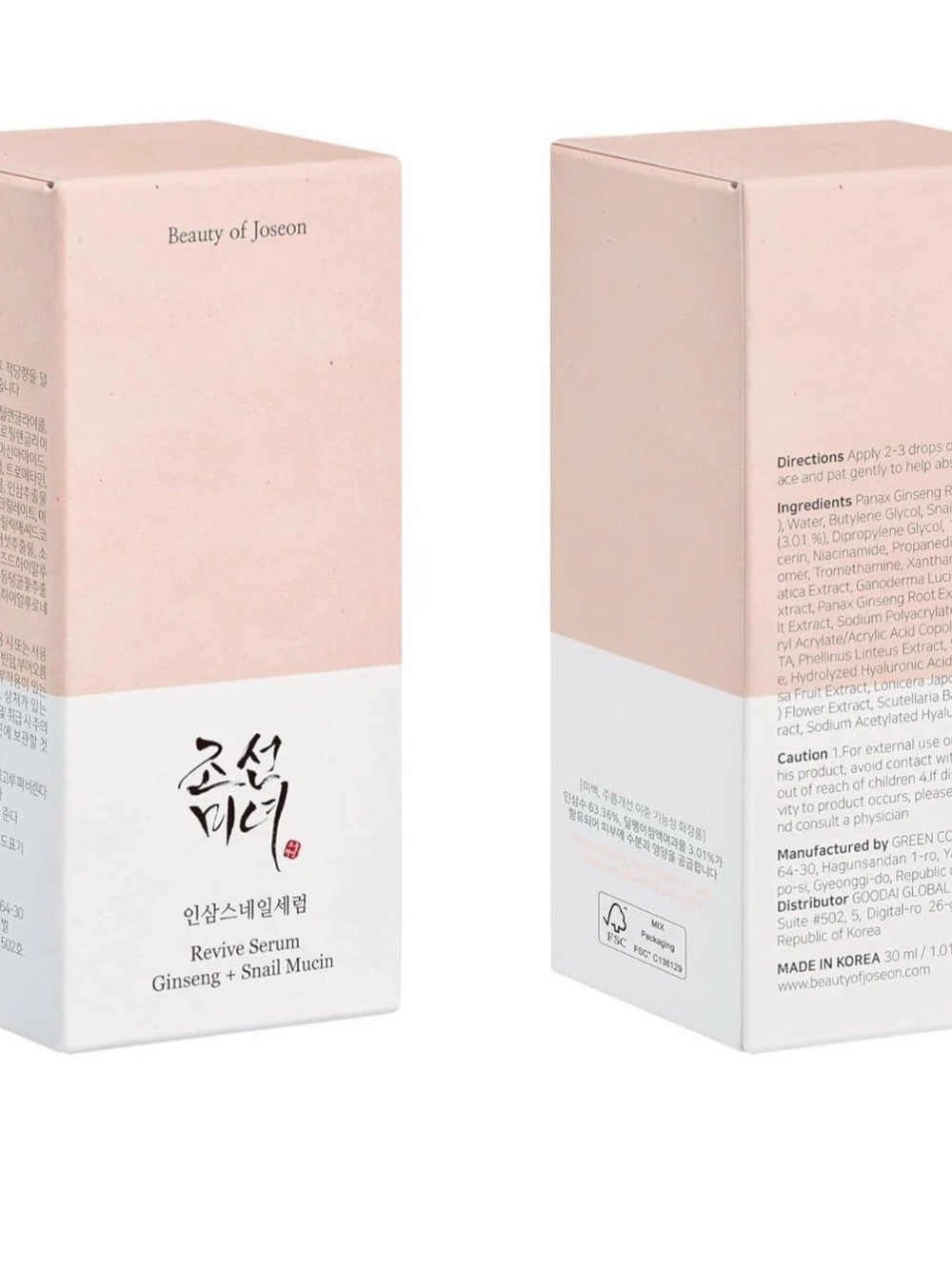 Beauty of Joseon Revive Serum Ginseng + Snail Mucin 30ml